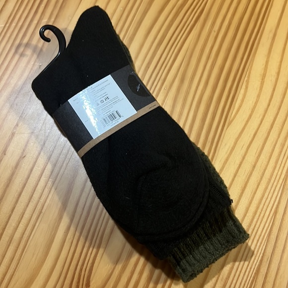 Frye Men's Boot Socks Olive Green & Black 2-Pairs Size 6-12 - Picture 2 of 6